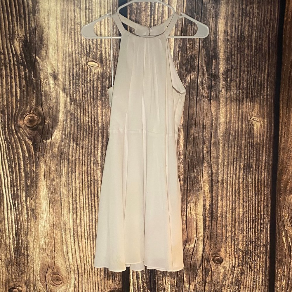 Express | White Halter Skater Dress